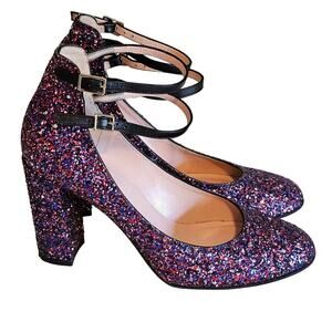 Kate Spade New York Baneera Glitter Mary Jane Heels Size 7.5